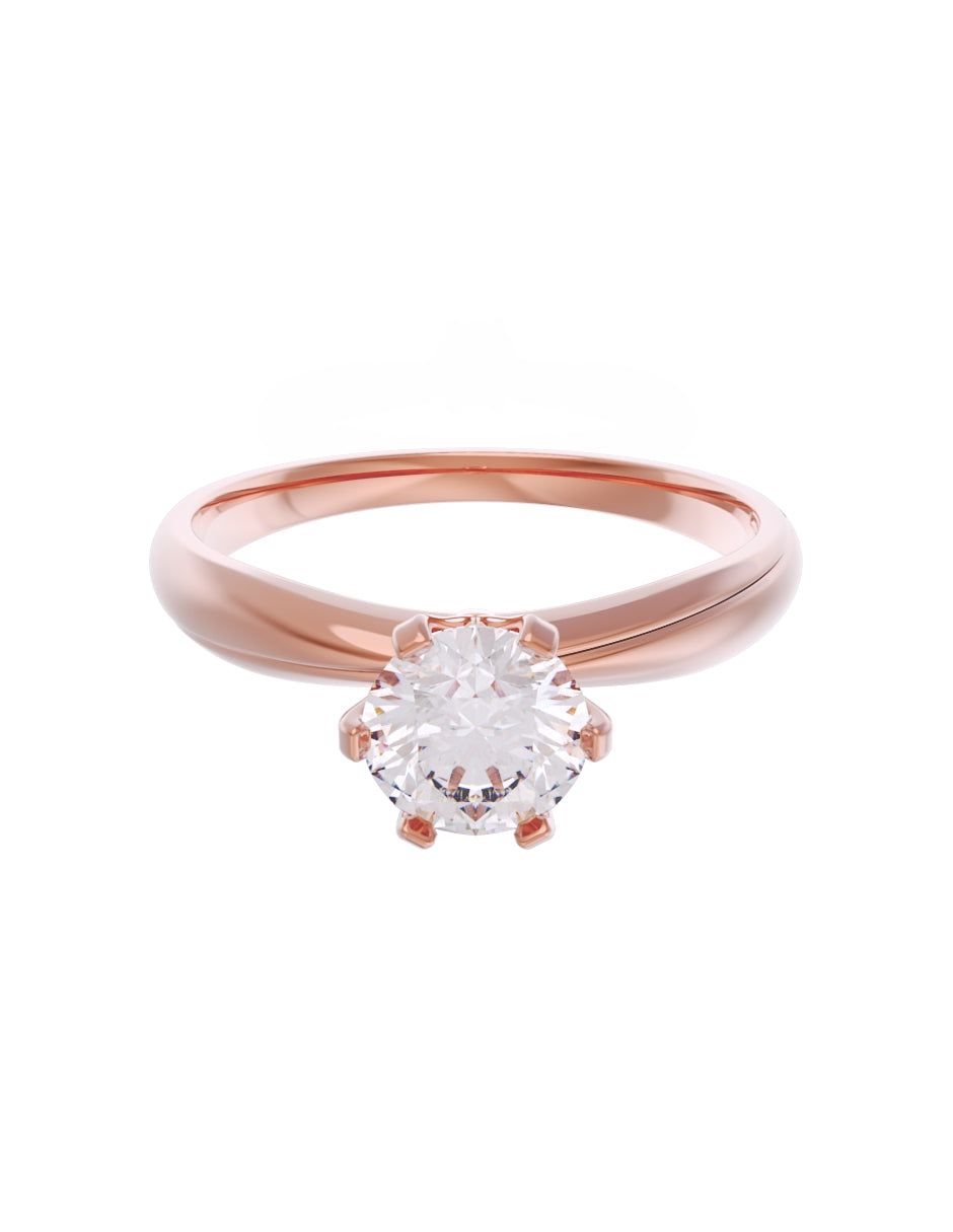 Anillo de Compromiso Eternidad de Oro 14k Zirconia Z8555-6