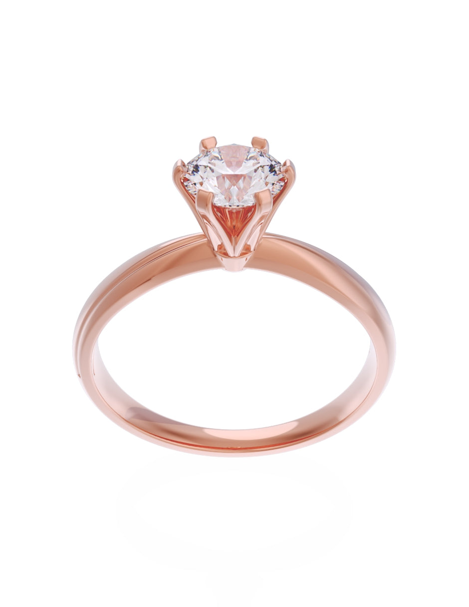 Anillo de Compromiso Eternidad de Oro 14k Zirconia Z8555-7