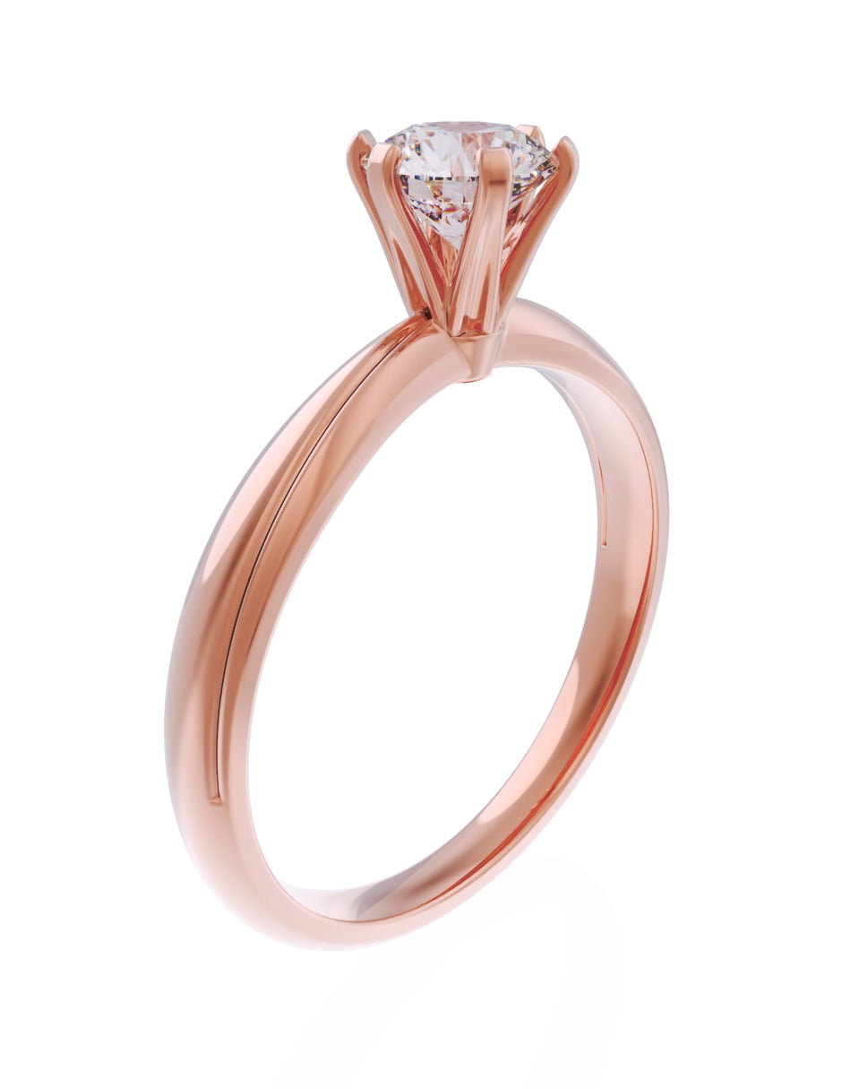 Anillo de Compromiso Eternidad de Oro 14k Zirconia Z8555-8