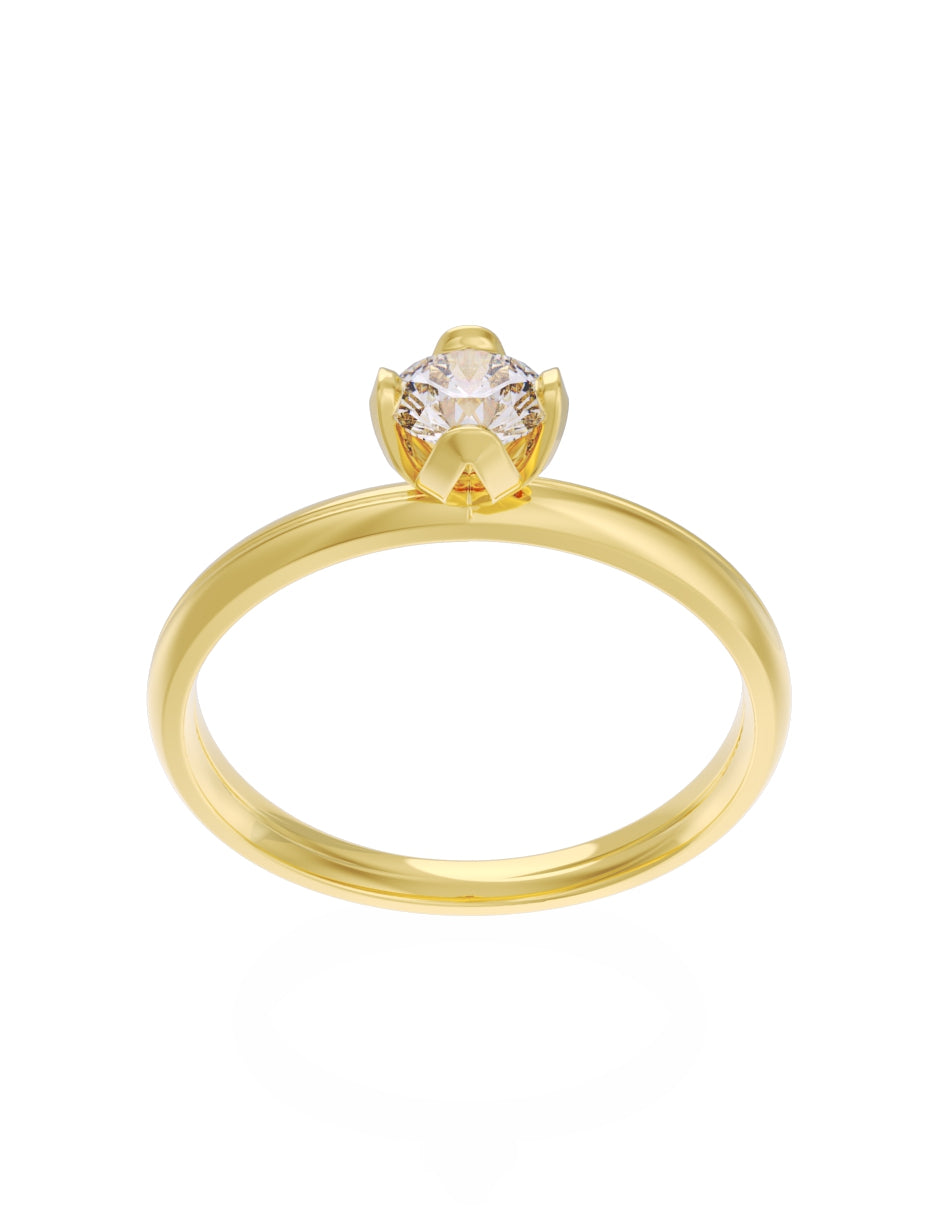Anillo de Compromiso Eternidad de Oro 14k Zirconia Z8556-1