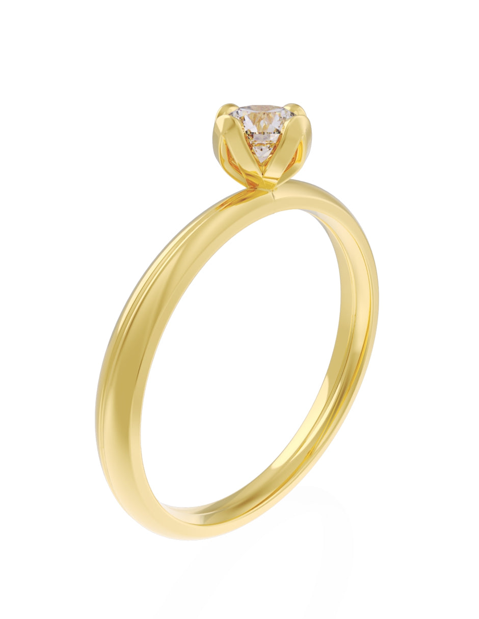 Anillo de Compromiso Eternidad de Oro 14k Zirconia Z8556-2