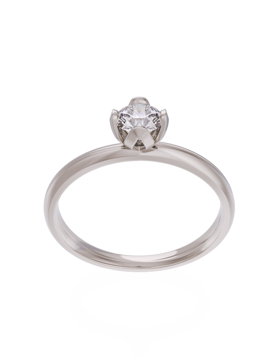 Anillo de Compromiso Eternidad de Oro 14k Zirconia Z8556-4