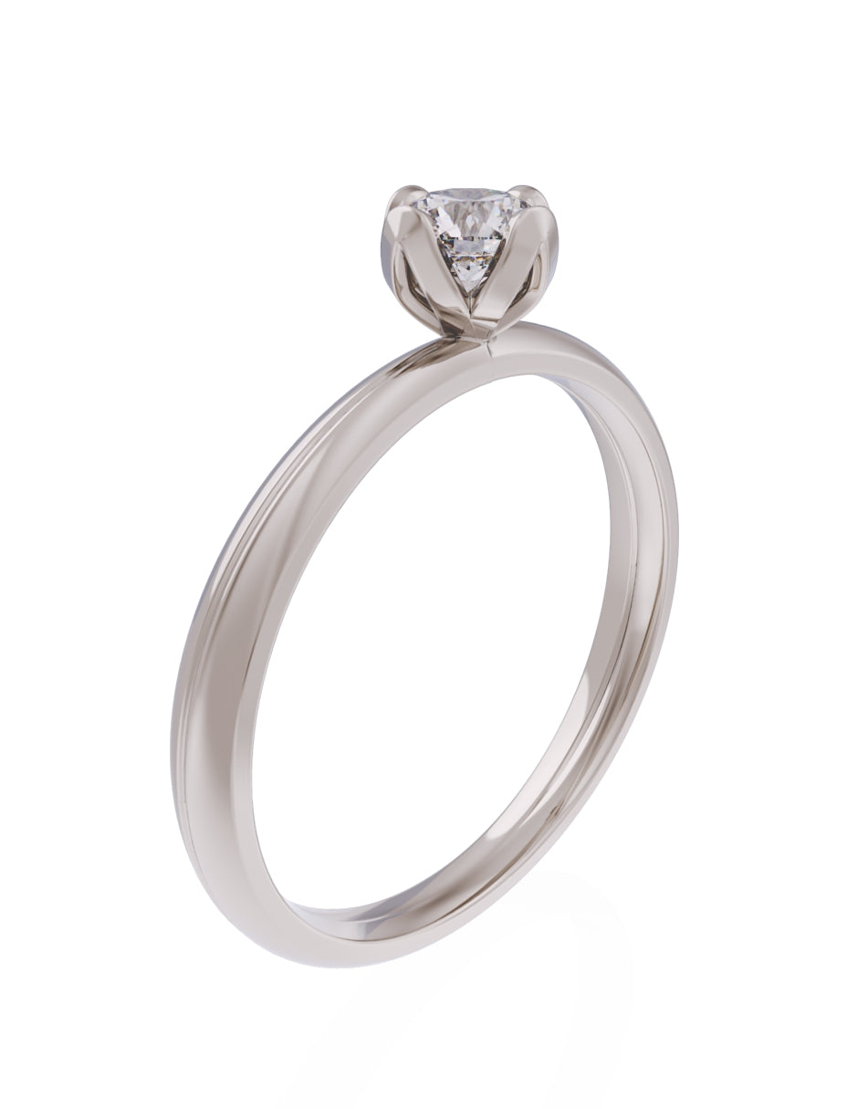 Anillo de Compromiso Eternidad de Oro 14k Zirconia Z8556-5