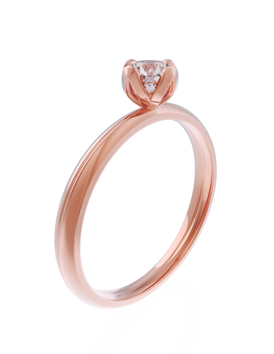 Anillo de Compromiso Eternidad de Oro 14k Zirconia Z8556-8