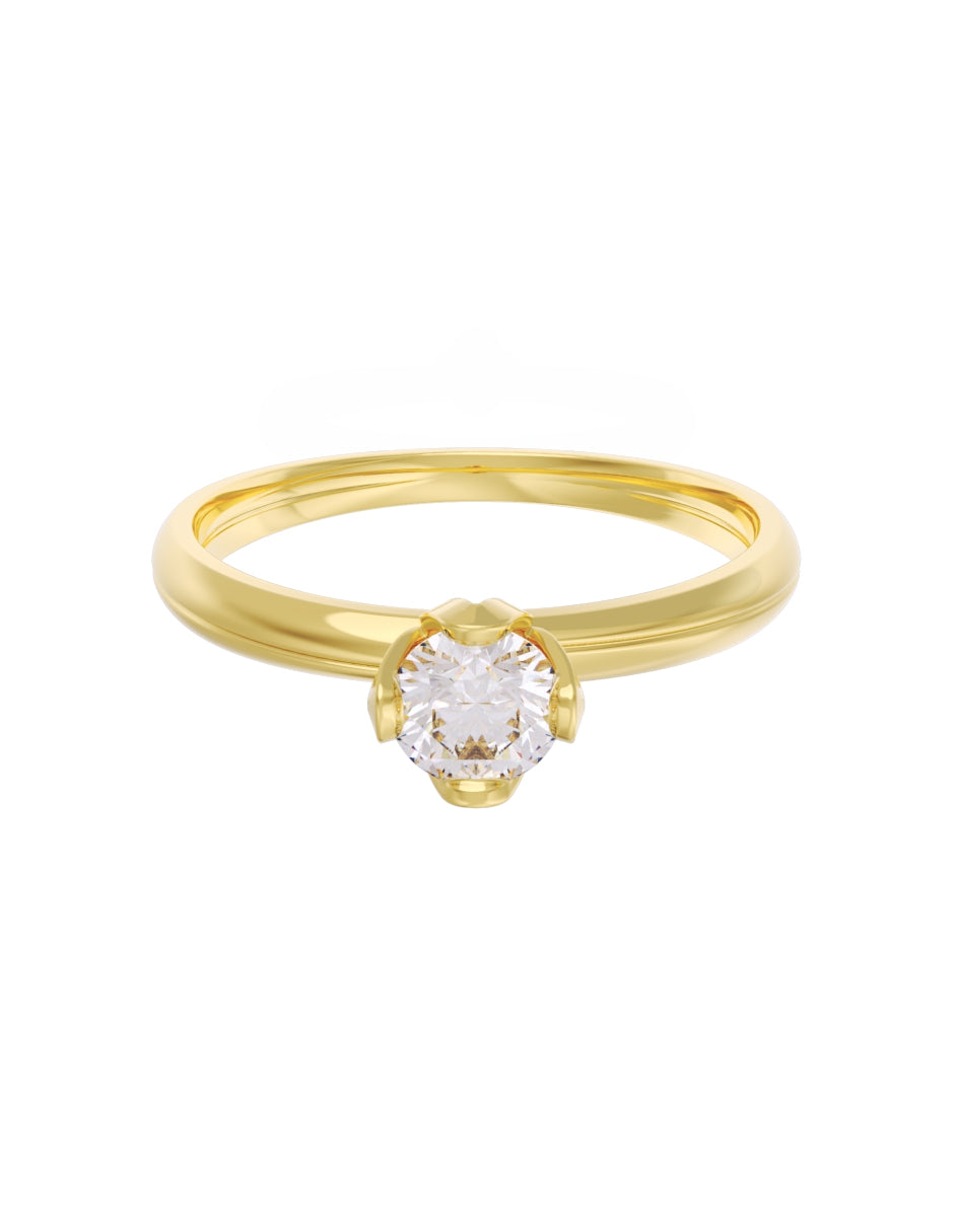 Anillo de Compromiso Eternidad de Oro 14k Zirconia Z8556