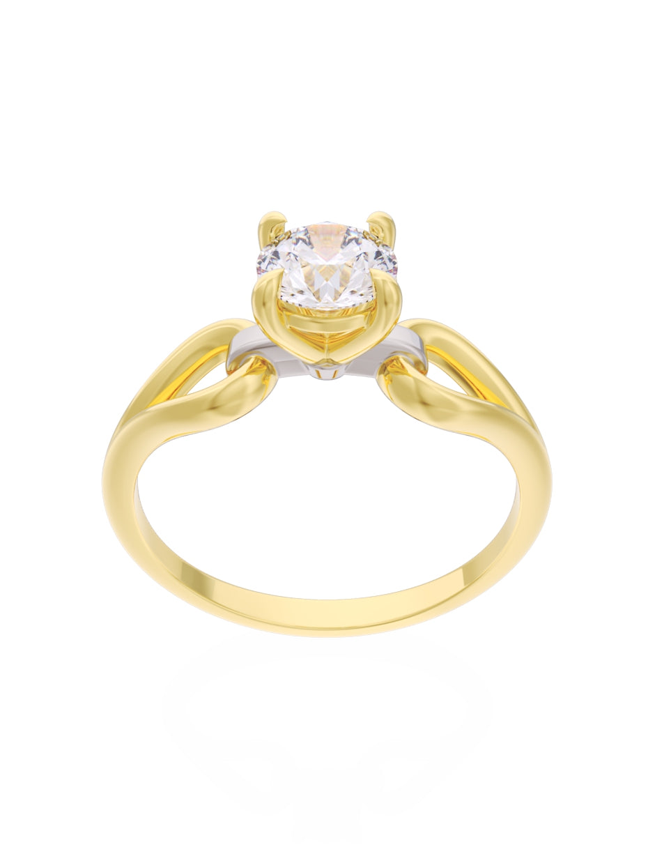 Anillo de Compromiso Eternidad de Oro 14k Zirconia Z8557-1