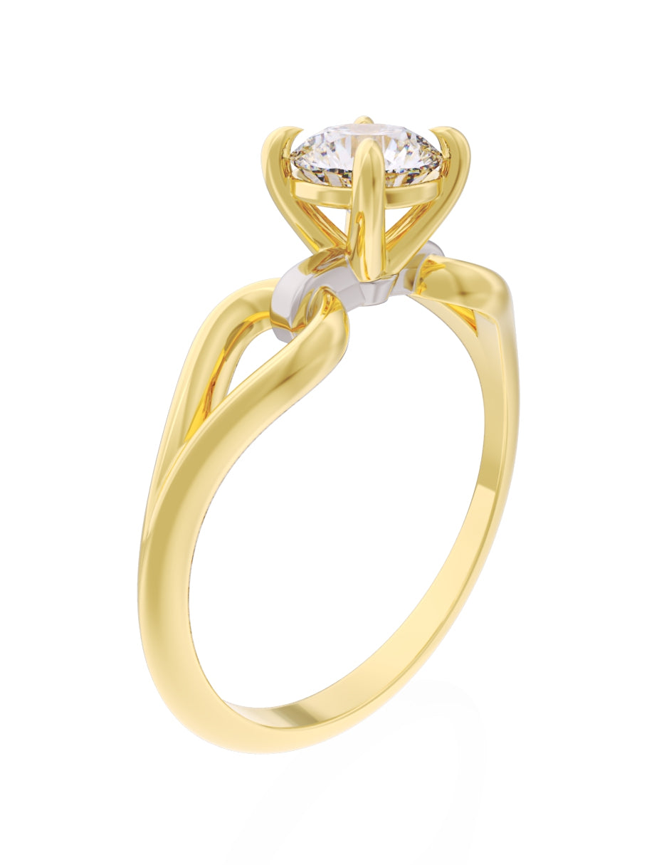 Anillo de Compromiso Eternidad de Oro 14k Zirconia Z8557-2
