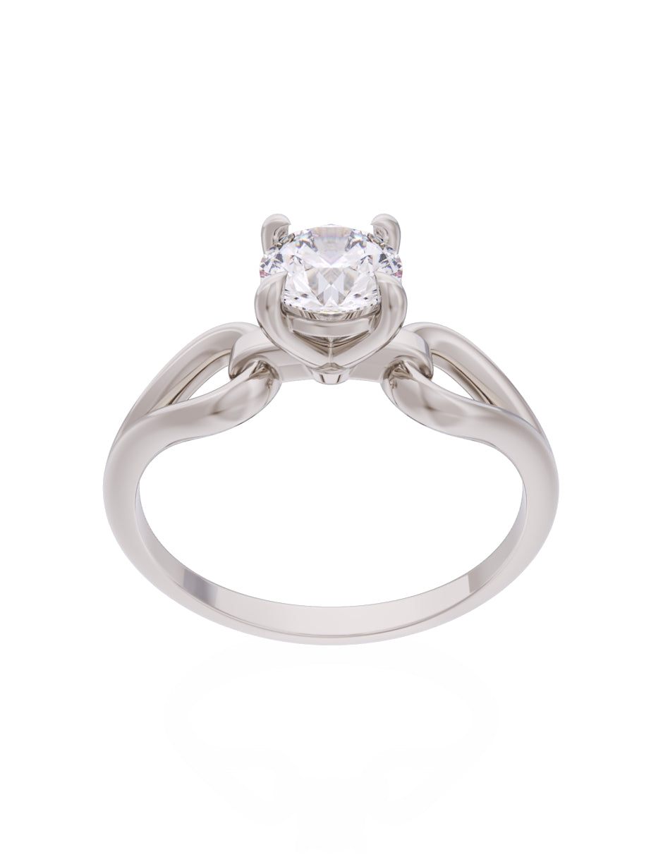 Anillo de Compromiso Eternidad de Oro 14k Zirconia Z8557-4
