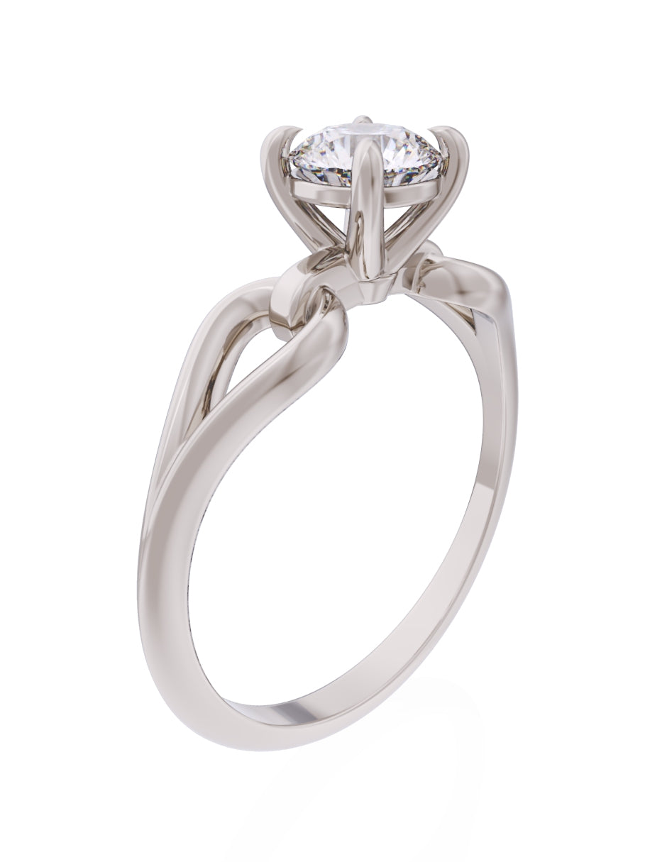 Anillo de Compromiso Eternidad de Oro 14k Zirconia Z8557-5