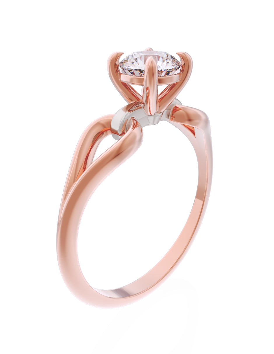 Anillo de Compromiso Eternidad de Oro 14k Zirconia Z8557-8