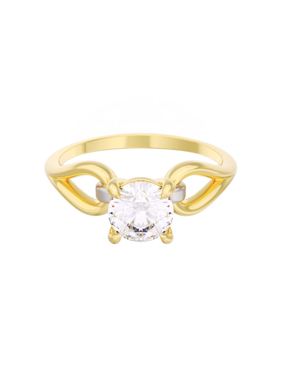 Anillo de Compromiso Eternidad de Oro 14k Zirconia Z8557