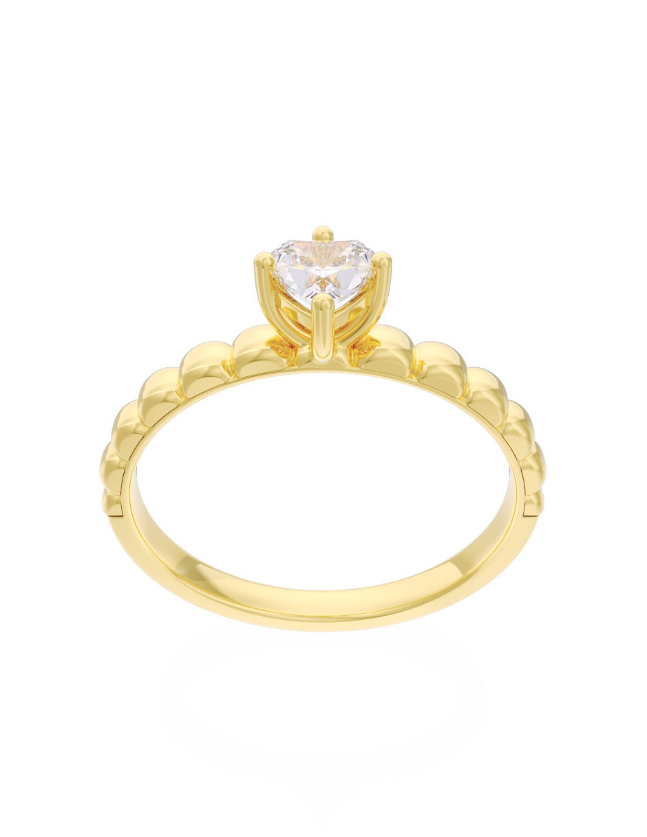 Anillo de Compromiso Eternidad de Oro 14k Zirconia Z8558-1