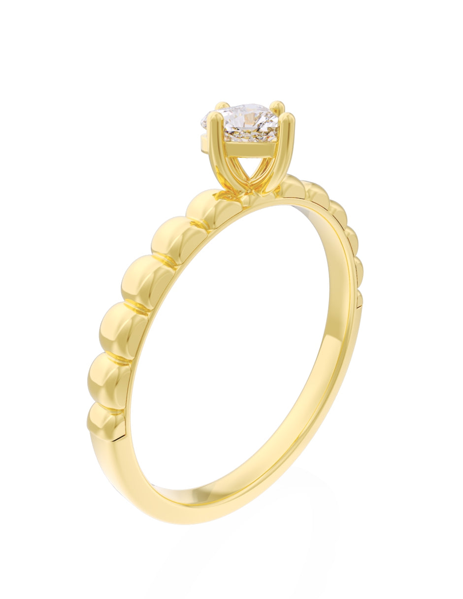 Anillo de Compromiso Eternidad de Oro 14k Zirconia Z8558-2