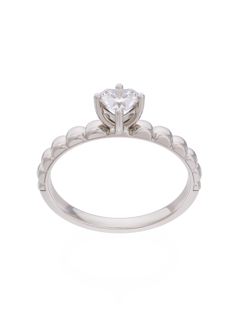 Anillo de Compromiso Eternidad de Oro 14k Zirconia Z8558-4