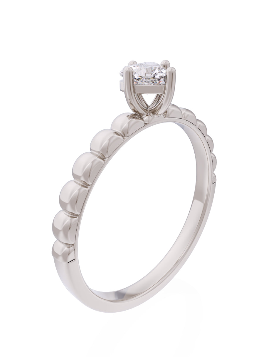 Anillo de Compromiso Eternidad de Oro 14k Zirconia Z8558-5
