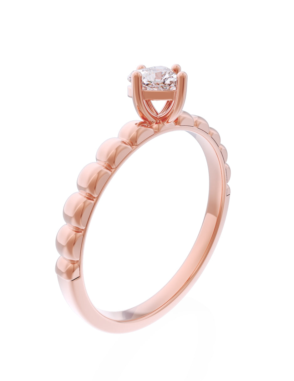Anillo de Compromiso Eternidad de Oro 14k Zirconia Z8558-8
