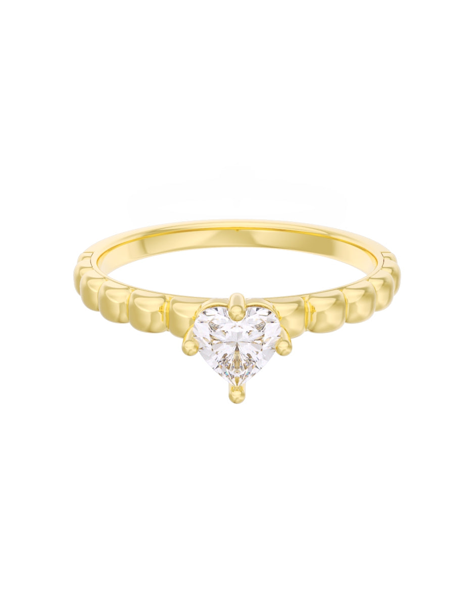Anillo de Compromiso Eternidad de Oro 14k Zirconia Z8558