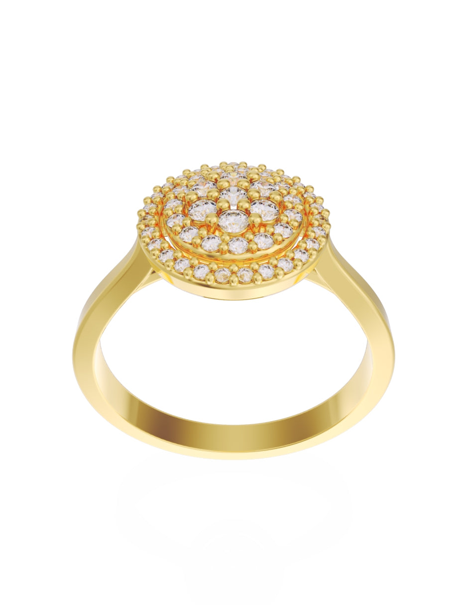 Anillo de Compromiso Eternidad de Oro 14k Zirconia Z8559-1