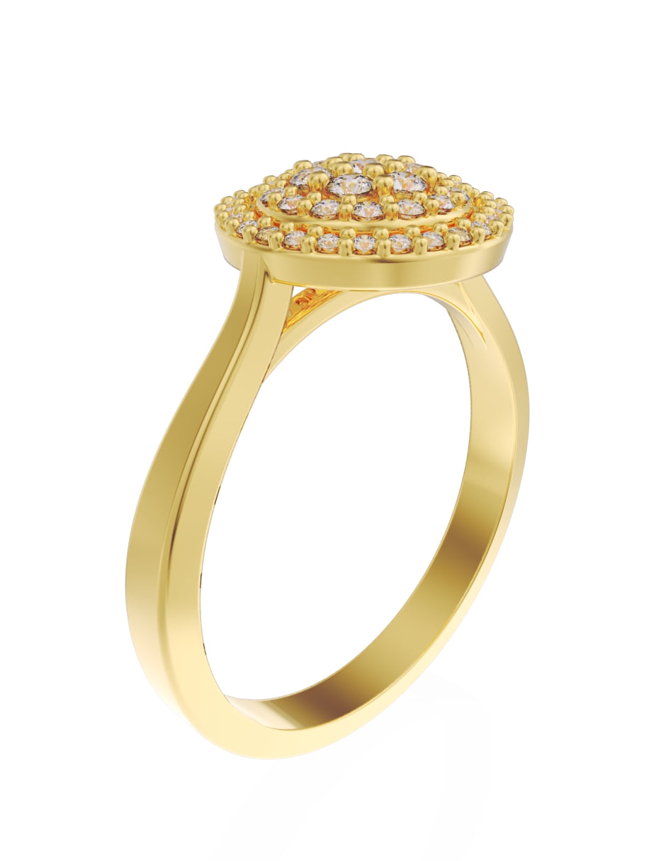 Anillo de Compromiso Eternidad de Oro 14k Zirconia Z8559-2