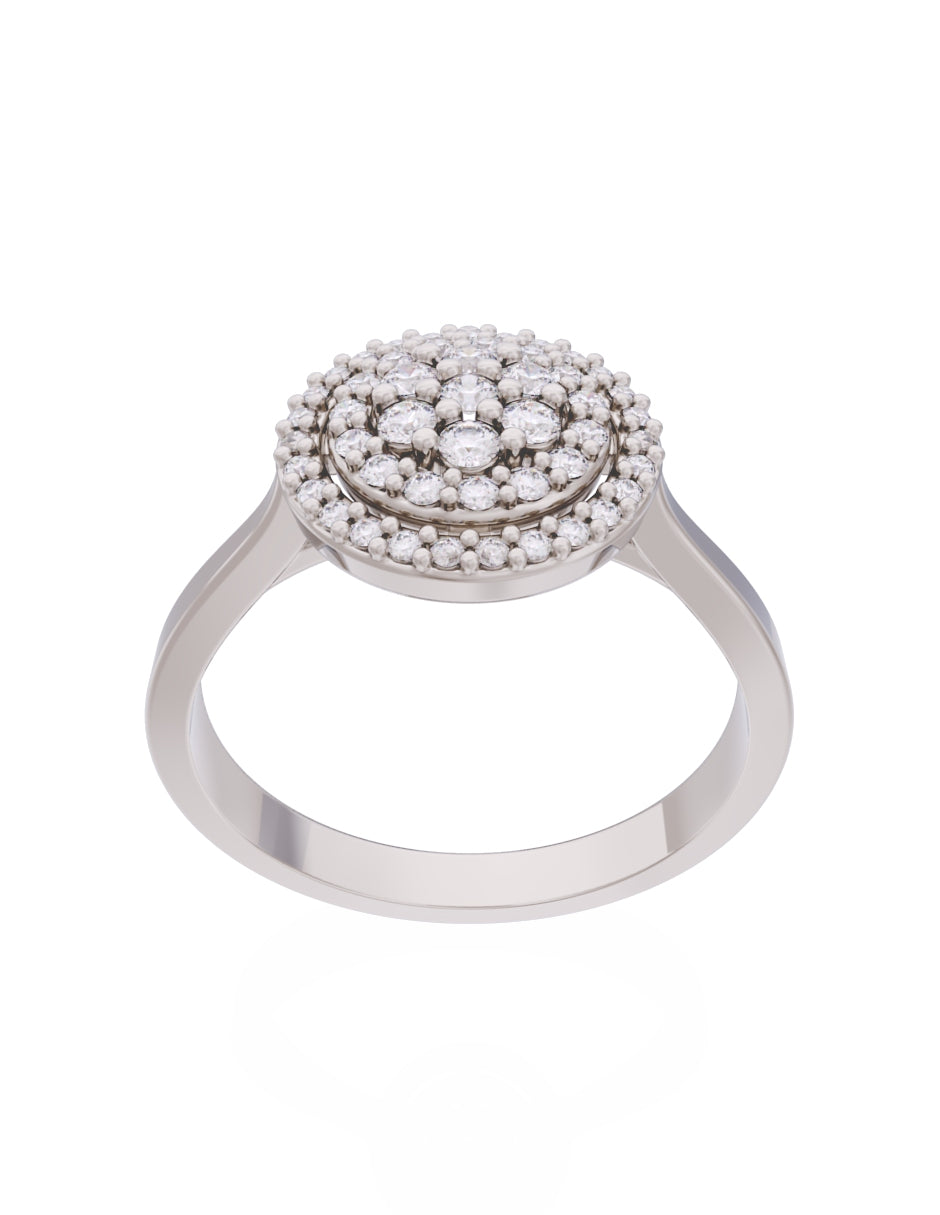 Anillo de Compromiso Eternidad de Oro 14k Zirconia Z8559-4