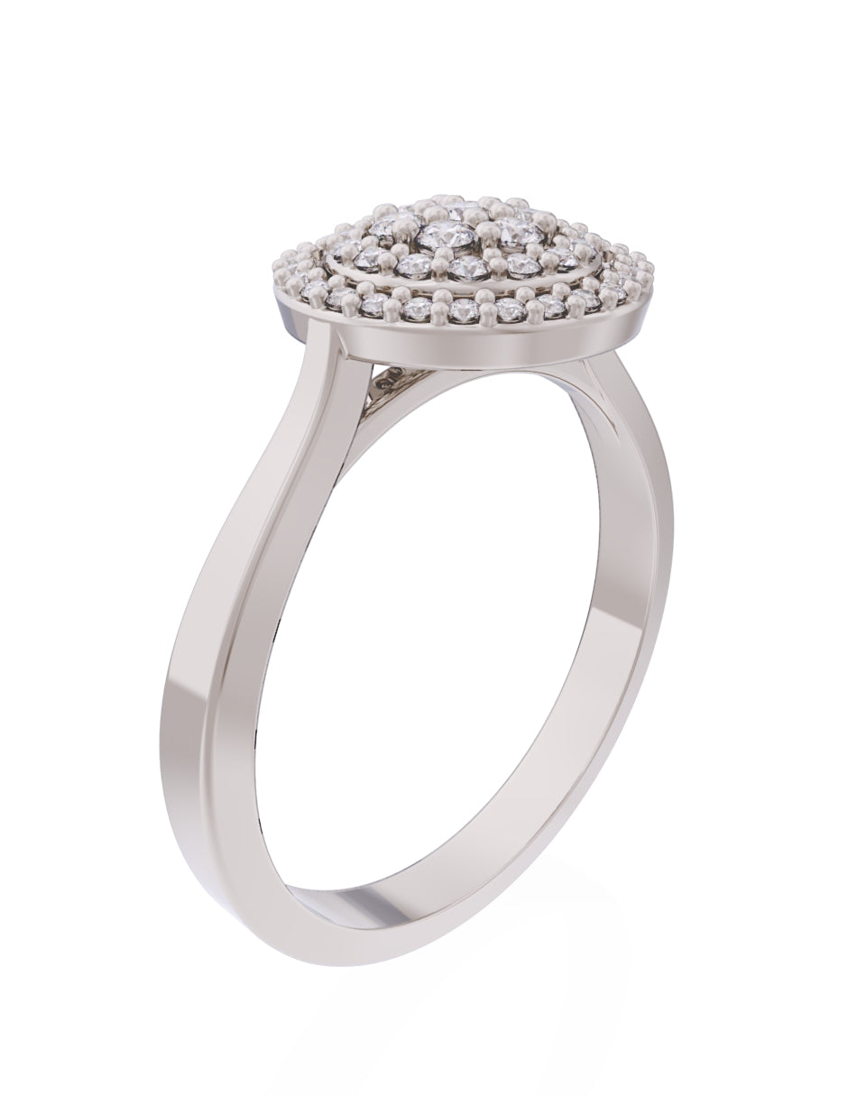 Anillo de Compromiso Eternidad de Oro 14k Zirconia Z8559-5