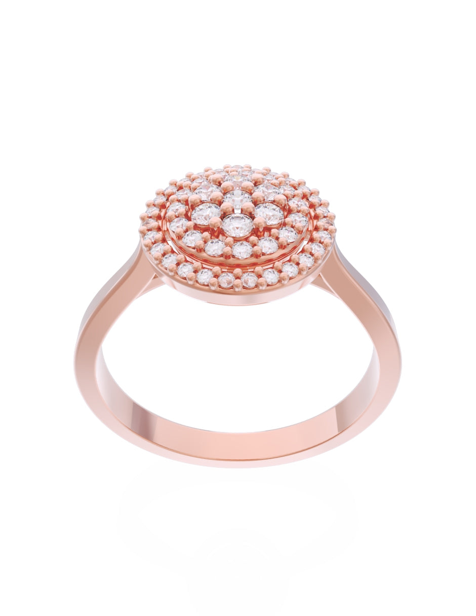 Anillo de Compromiso Eternidad de Oro 14k Zirconia Z8559-7