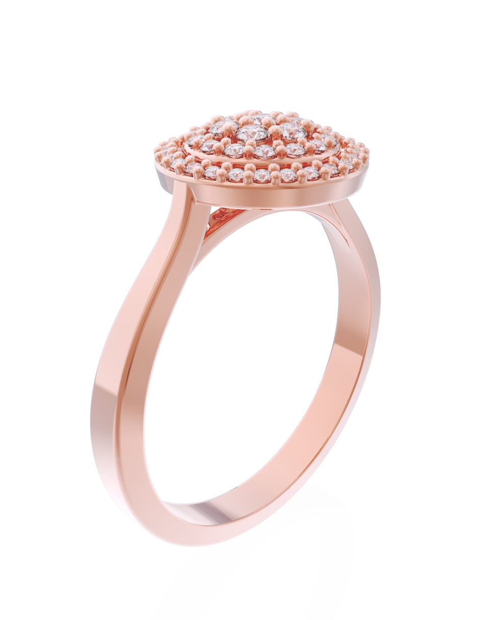 Anillo de Compromiso Eternidad de Oro 14k Zirconia Z8559-8