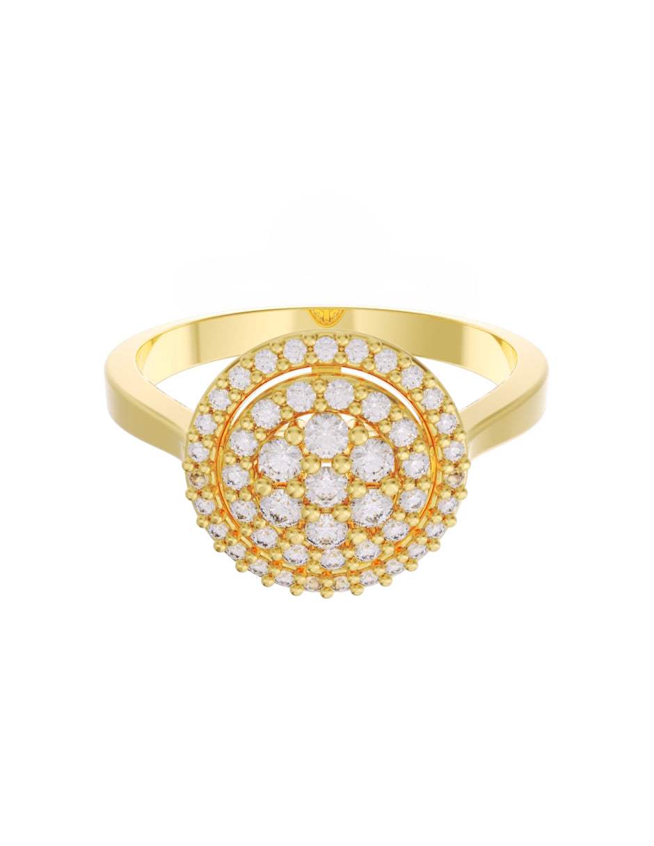 Anillo de Compromiso Eternidad de Oro 14k Zirconia Z8559