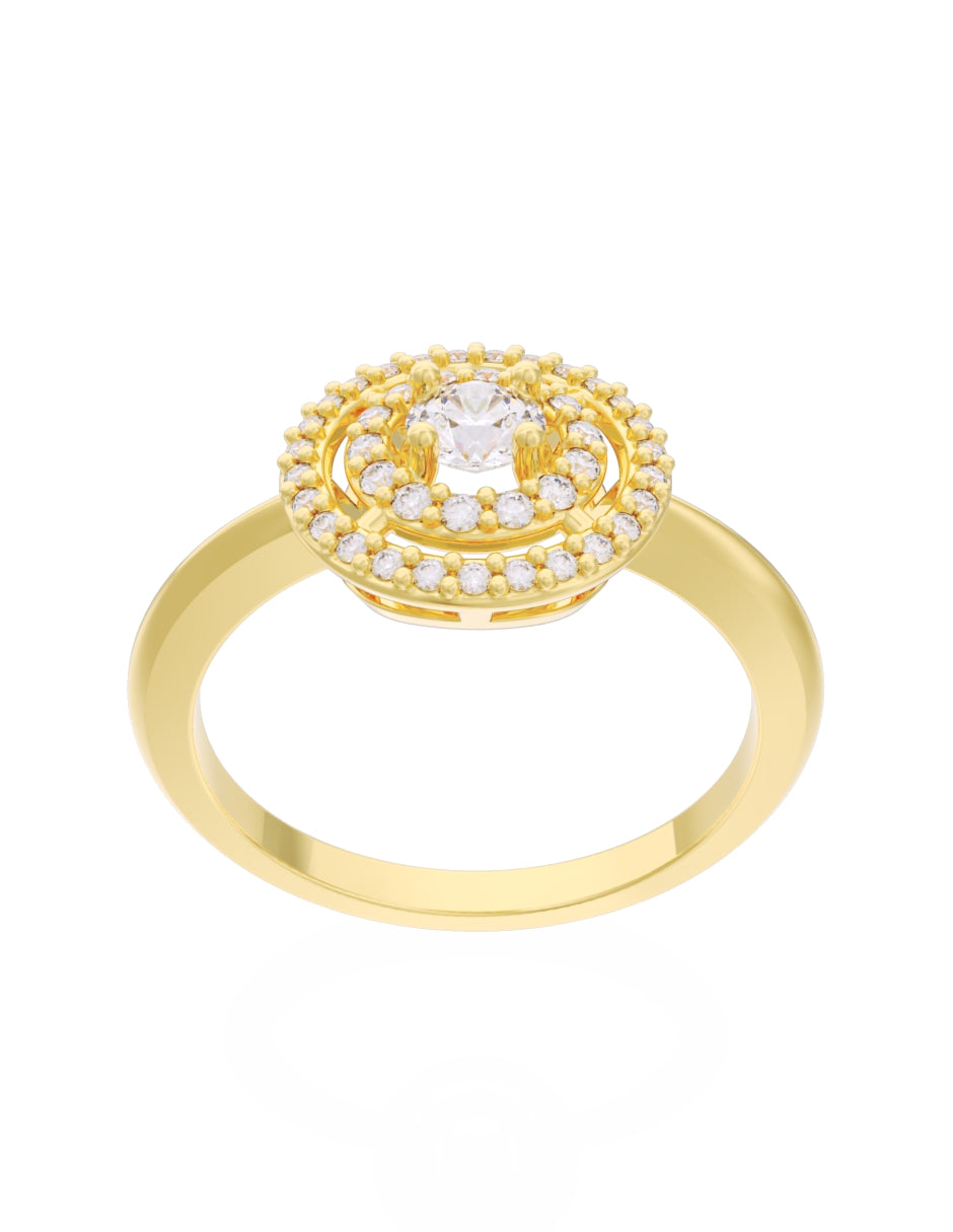 Anillo de Compromiso Eternidad de Oro 14k Zirconia Z8560-1