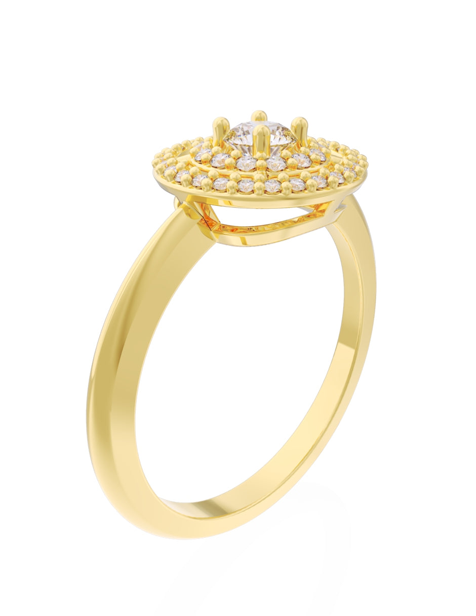 Anillo de Compromiso Eternidad de Oro 14k Zirconia Z8560-2