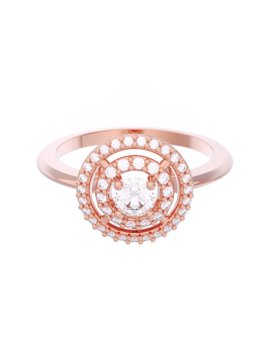 Anillo de Compromiso Eternidad de Oro 14k Zirconia Z8560-6