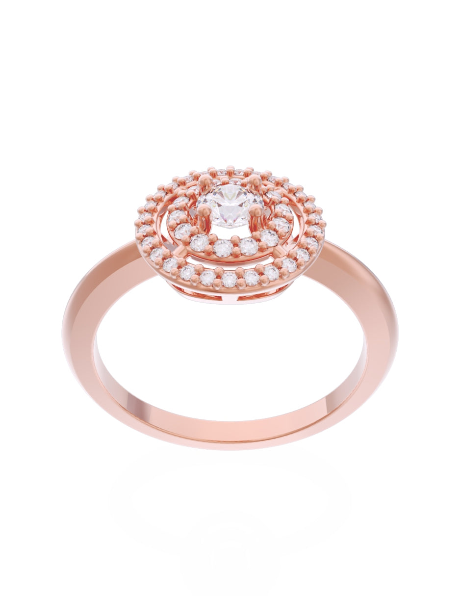 Anillo de Compromiso Eternidad de Oro 14k Zirconia Z8560-7