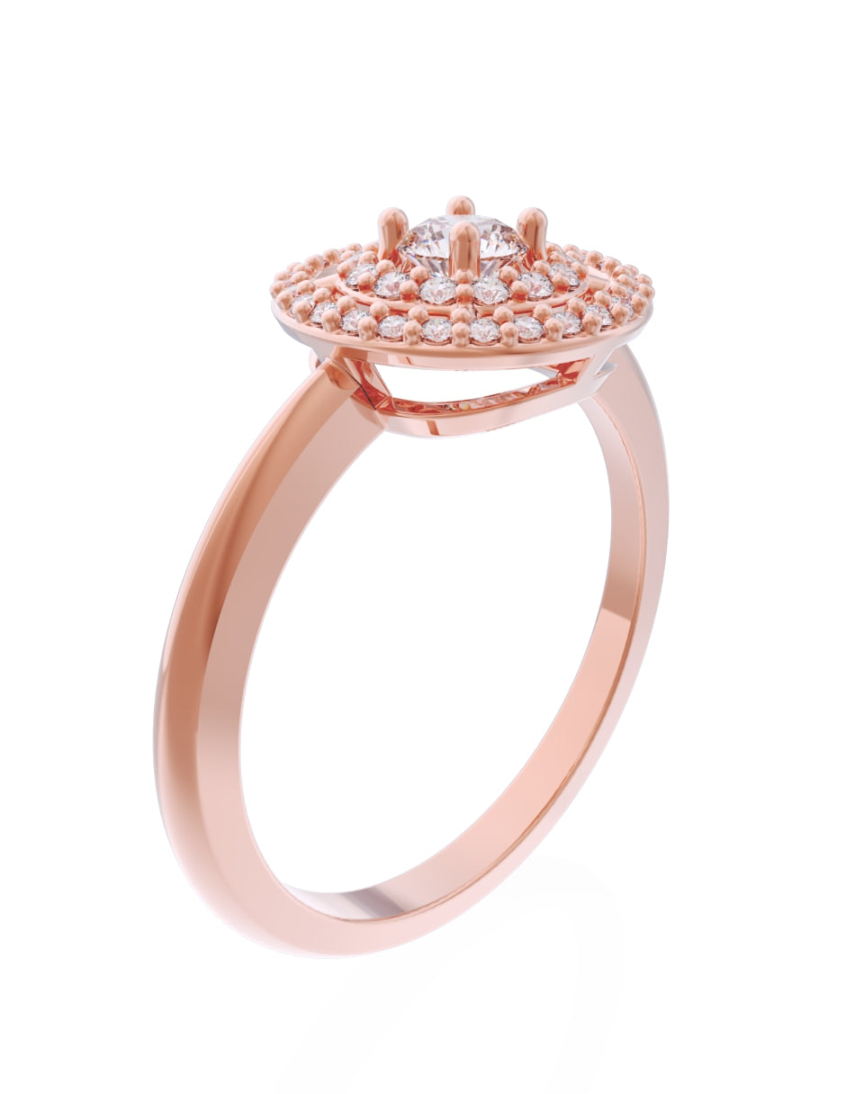 Anillo de Compromiso Eternidad de Oro 14k Zirconia Z8560-8