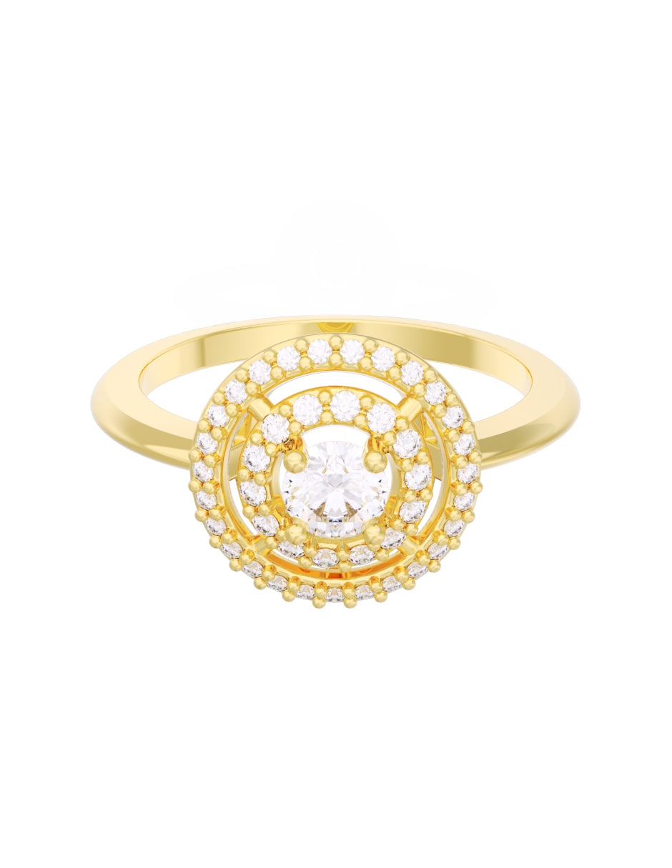 Anillo de Compromiso Eternidad de Oro 14k Zirconia Z8560