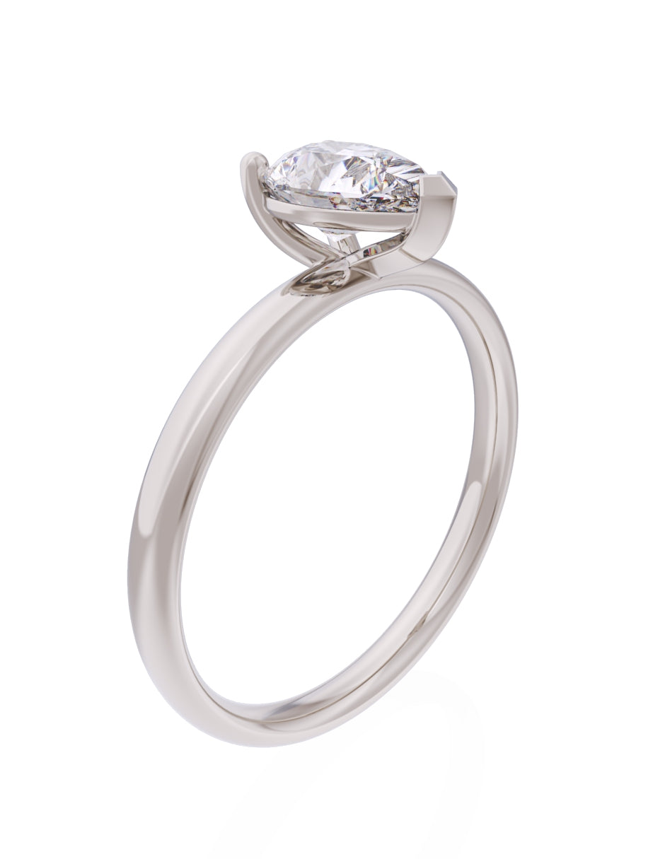 Anillo de Compromiso Eternidad de Oro 14k Zirconia Z8561-5