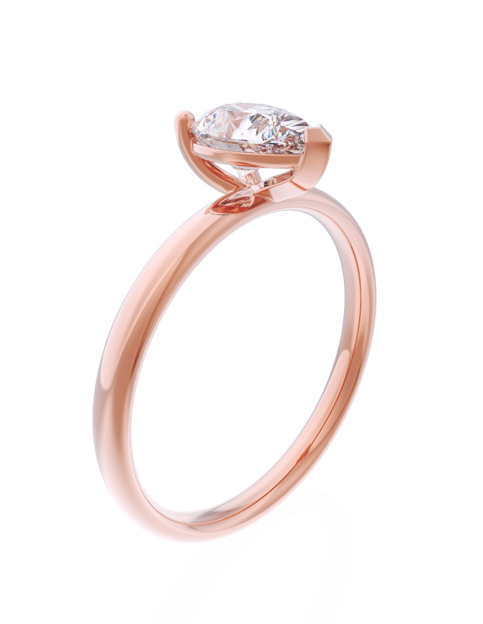 Anillo de Compromiso Eternidad de Oro 14k Zirconia Z8561-8