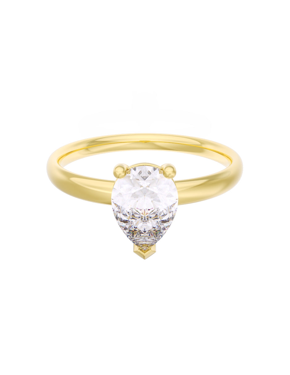 Anillo de Compromiso Eternidad de Oro 14k Zirconia Z8561