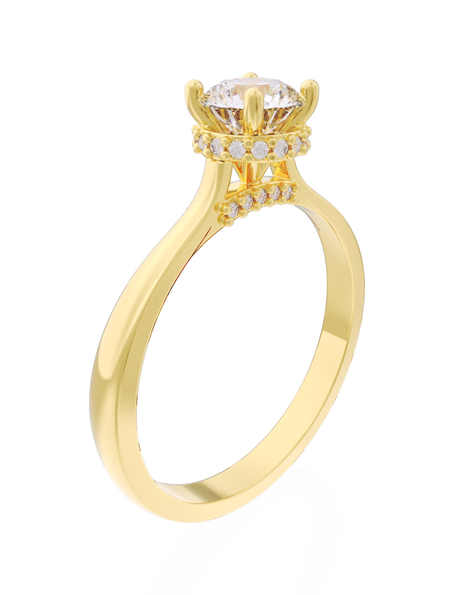 Anillo de Compromiso Eternidad de Oro 14k Zirconia Z8562-2