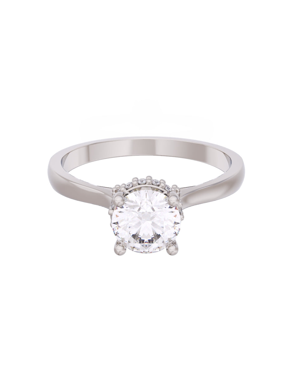 Anillo de Compromiso Eternidad de Oro 14k Zirconia Z8562-3