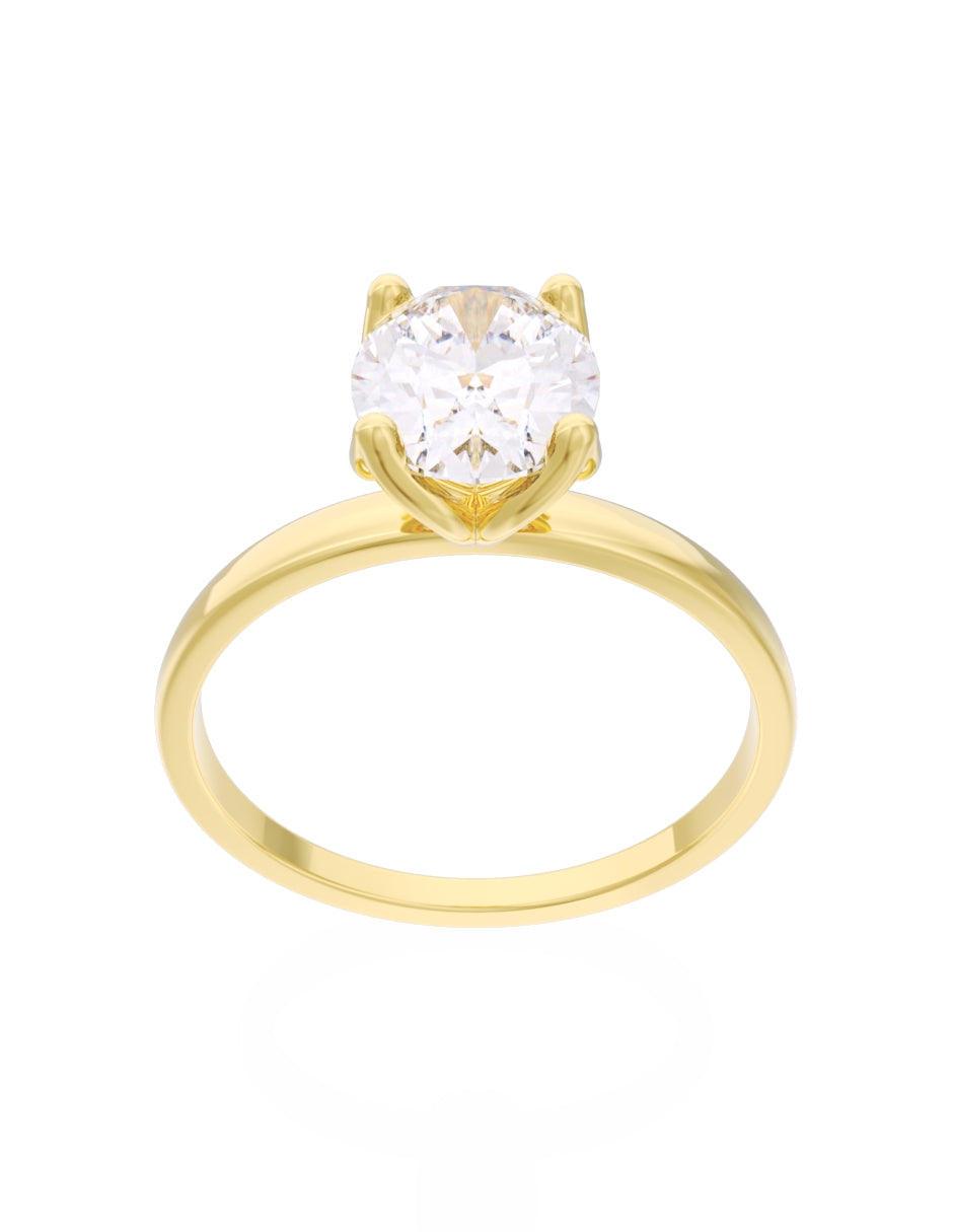 Anillo de Compromiso Eternidad de Oro 14k Zirconia Z8563-1