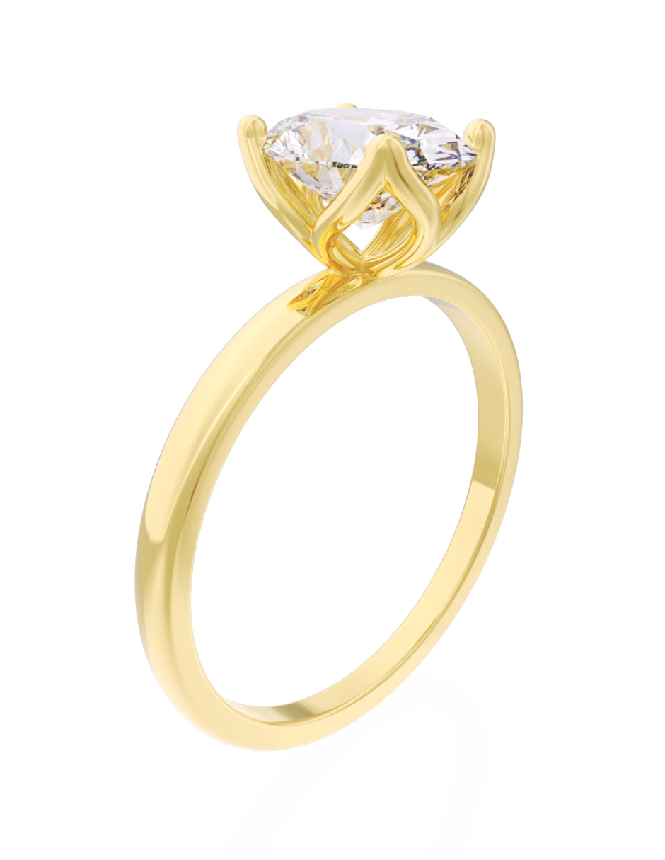 Anillo de Compromiso Eternidad de Oro 14k Zirconia Z8563-2