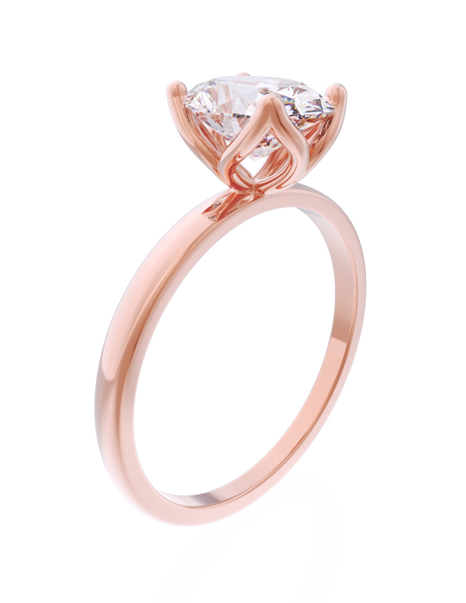 Anillo de Compromiso Eternidad de Oro 14k Zirconia Z8563-8