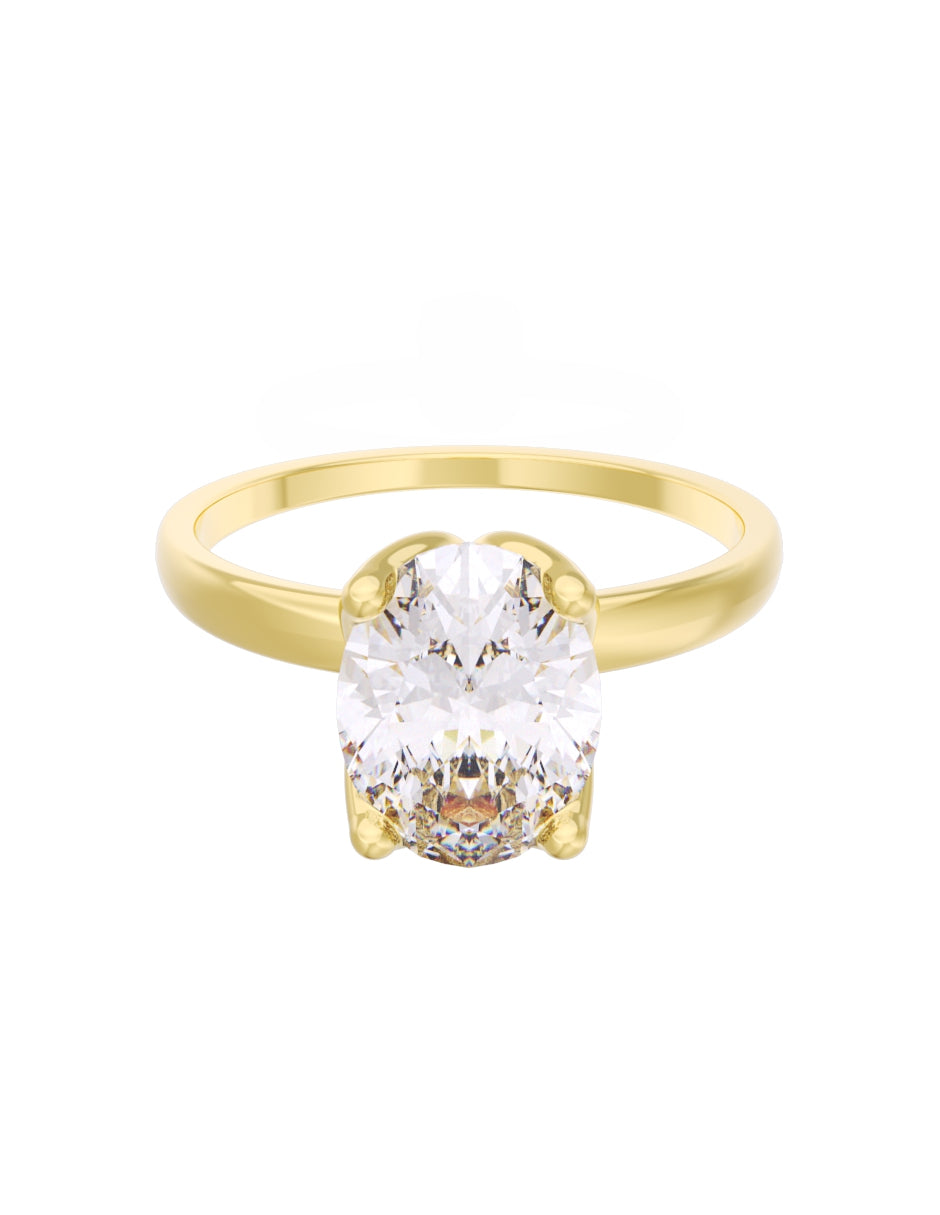 Anillo de Compromiso Eternidad de Oro 14k Zirconia Z8563