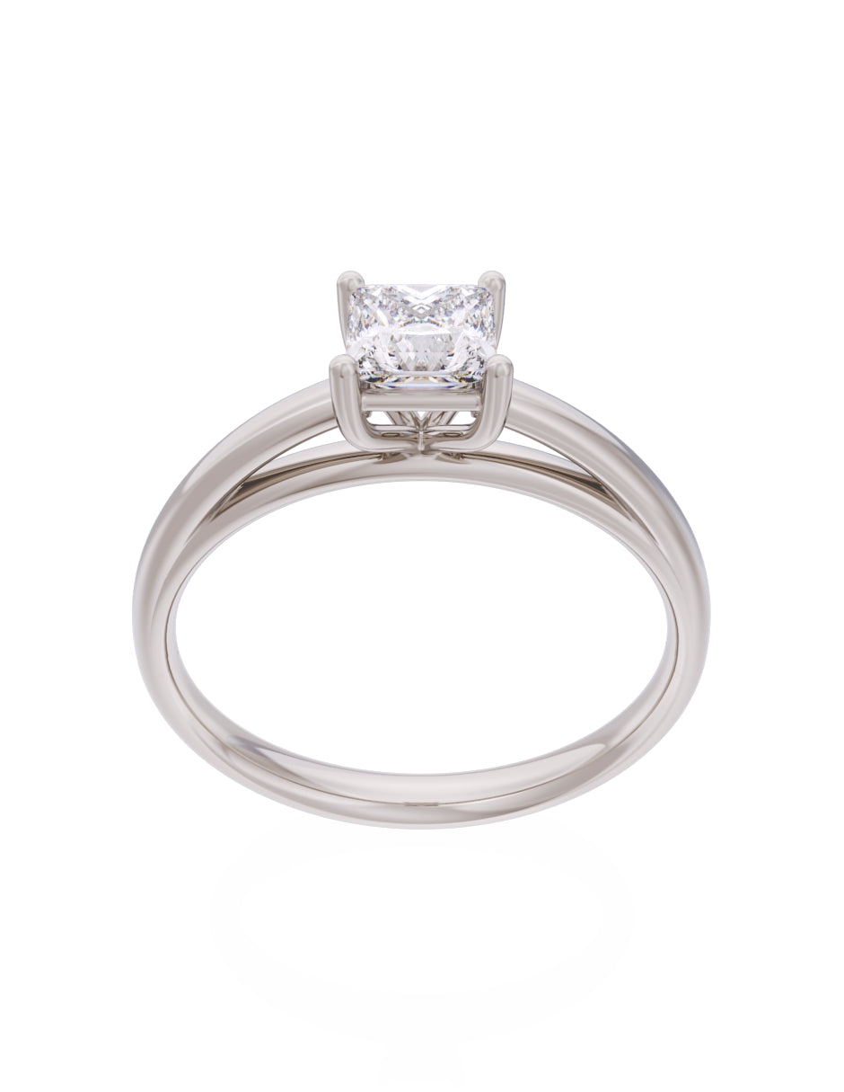 Anillo de Compromiso Eternidad de Oro 14k Zirconia Z8564-4