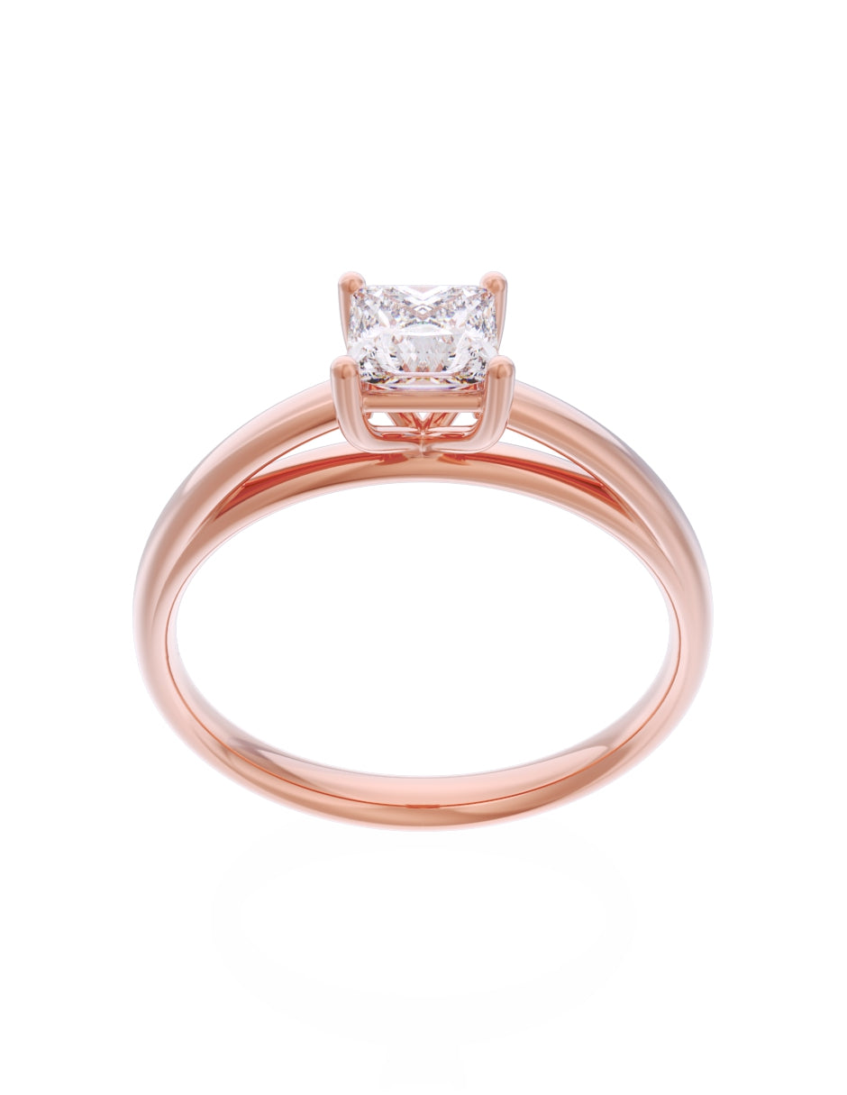 Anillo de Compromiso Eternidad de Oro 14k Zirconia Z8564-7