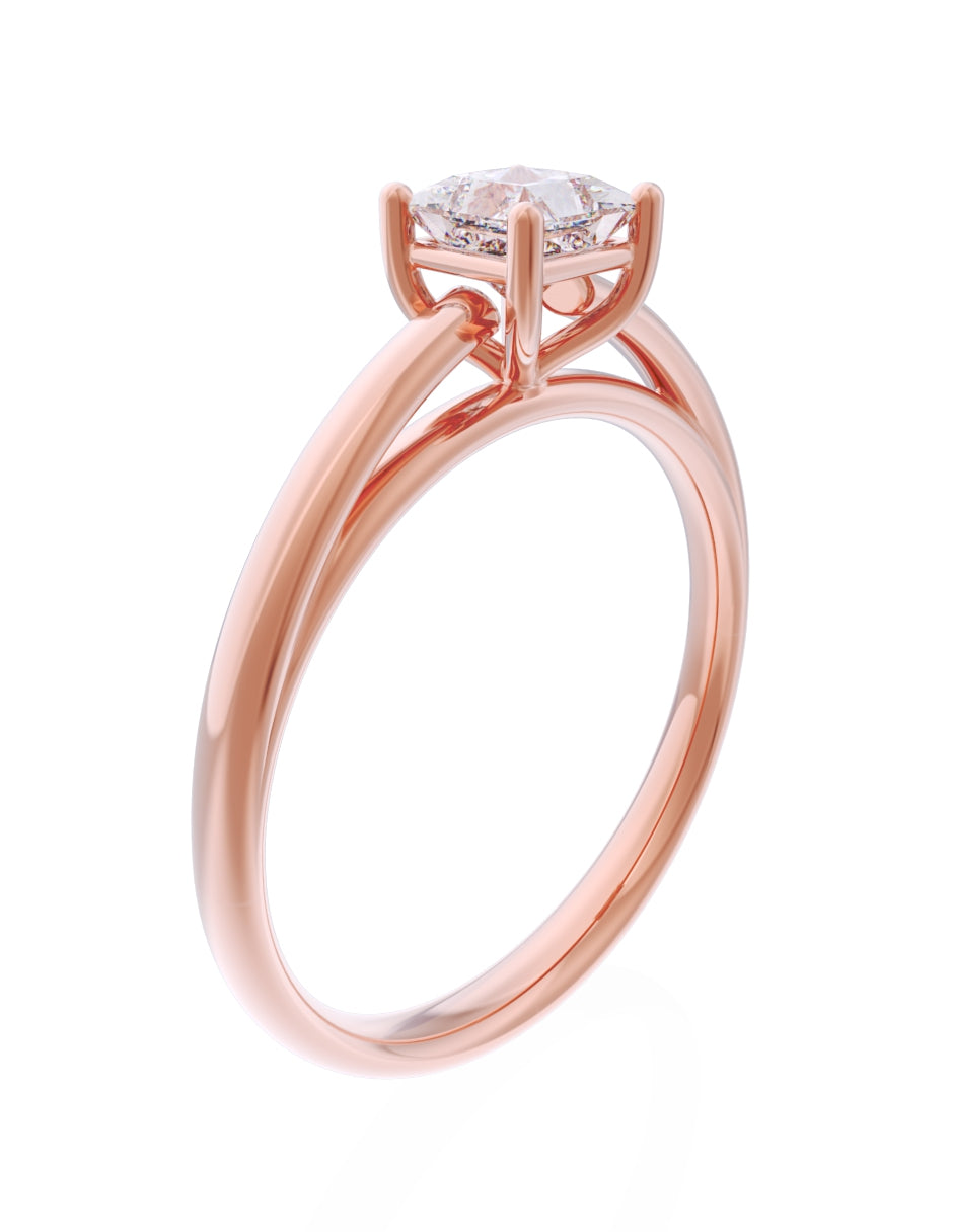 Anillo de Compromiso Eternidad de Oro 14k Zirconia Z8564-8