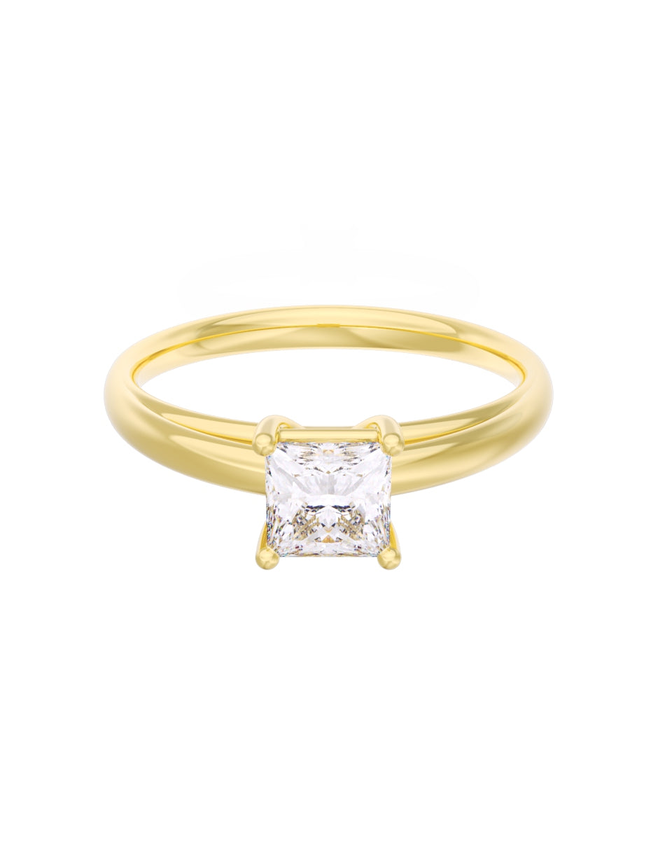Anillo de Compromiso Eternidad de Oro 14k Zirconia Z8564