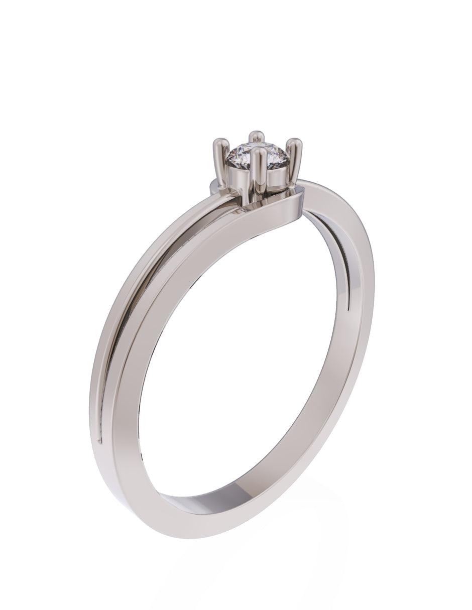 Anillo de Compromiso Eternidad de Oro 14k Zirconia Z8566-5