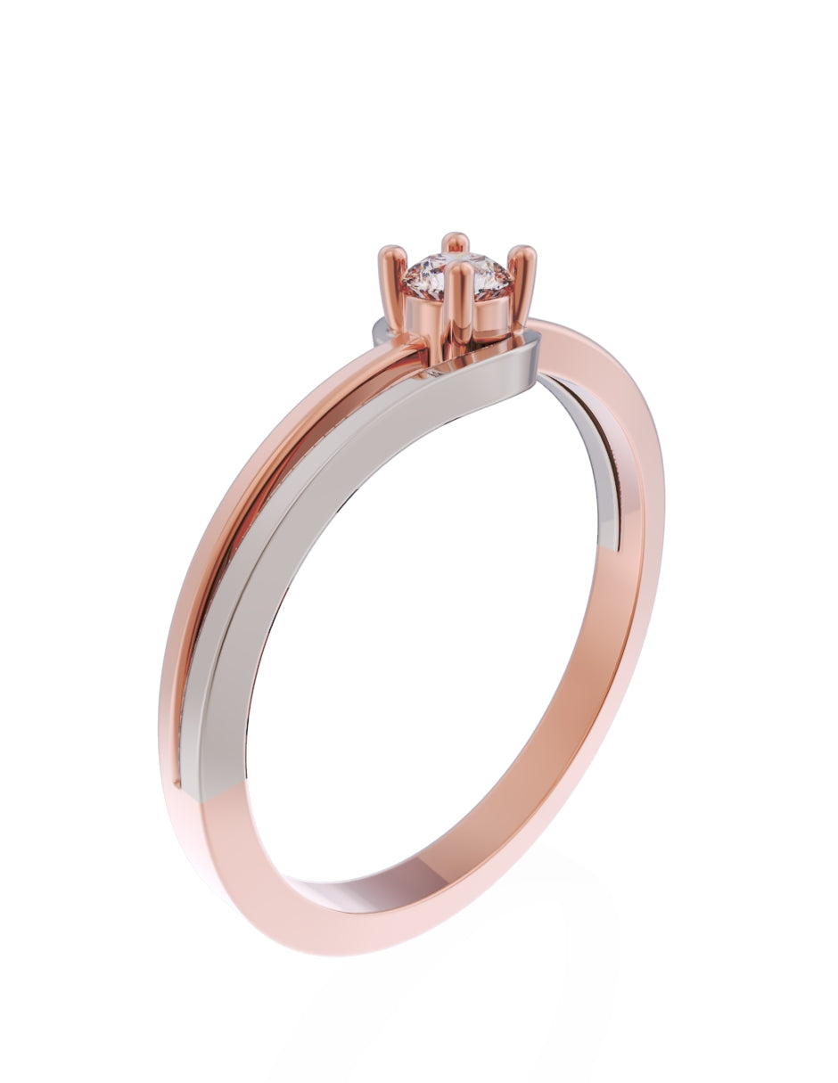 Anillo de Compromiso Eternidad de Oro 14k Zirconia Z8566-6
