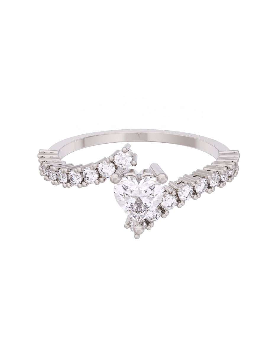 Anillo de Compromiso Eternidad de Oro 14k Zirconia Z8567-3